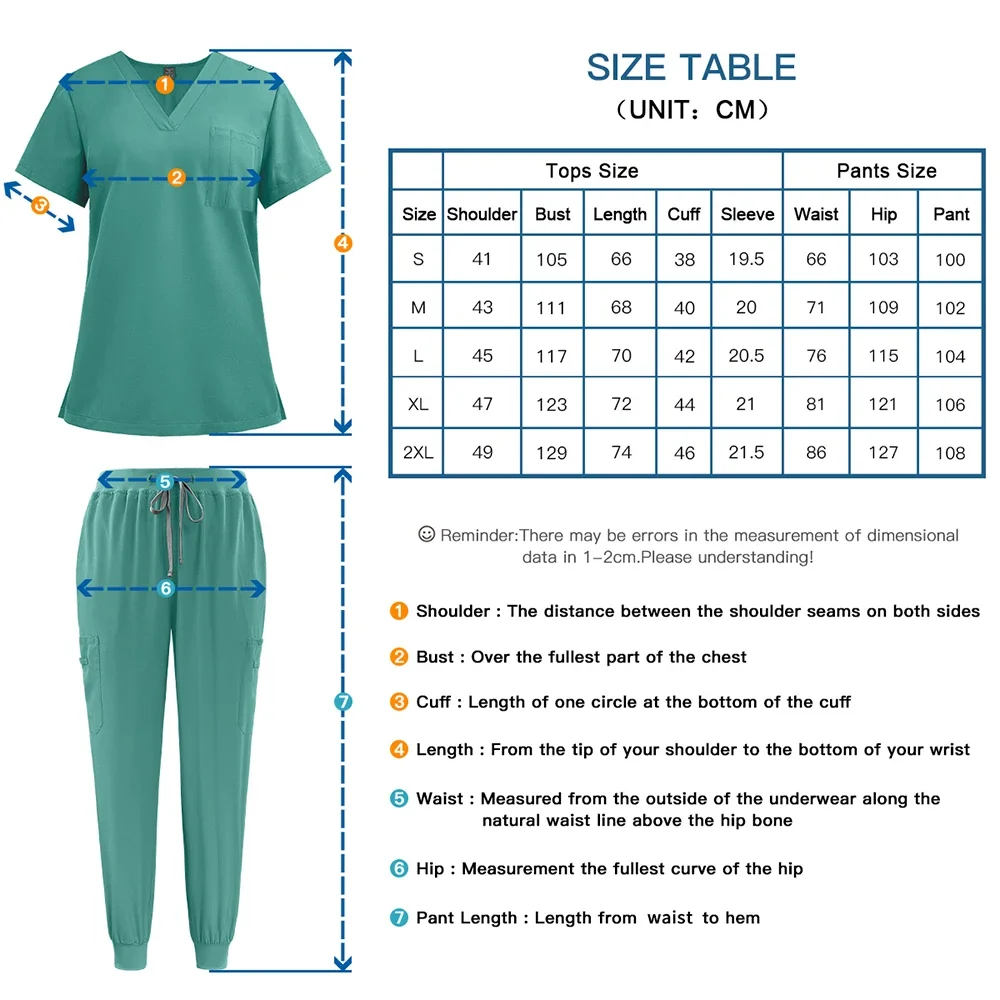 Unisex Medical Uniforms Men Women Nursing Clothes Beauty Costume Nurse Scrubs Top Doctor Dentist Workwear Clinical Shirt Blouse view 3