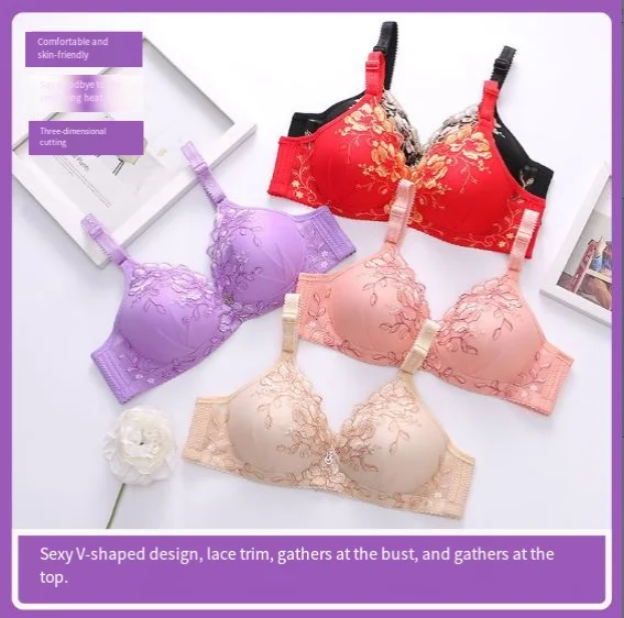 

Регулируемое сексуальное женское белье, бюстгальтеры без косточек, бюстгальтеры пуш-ап для женщин, нижнее белье, винтажные сексуальные кружевные бюстгальтеры с цветочным принтом, Mujer Feminino Lingerie