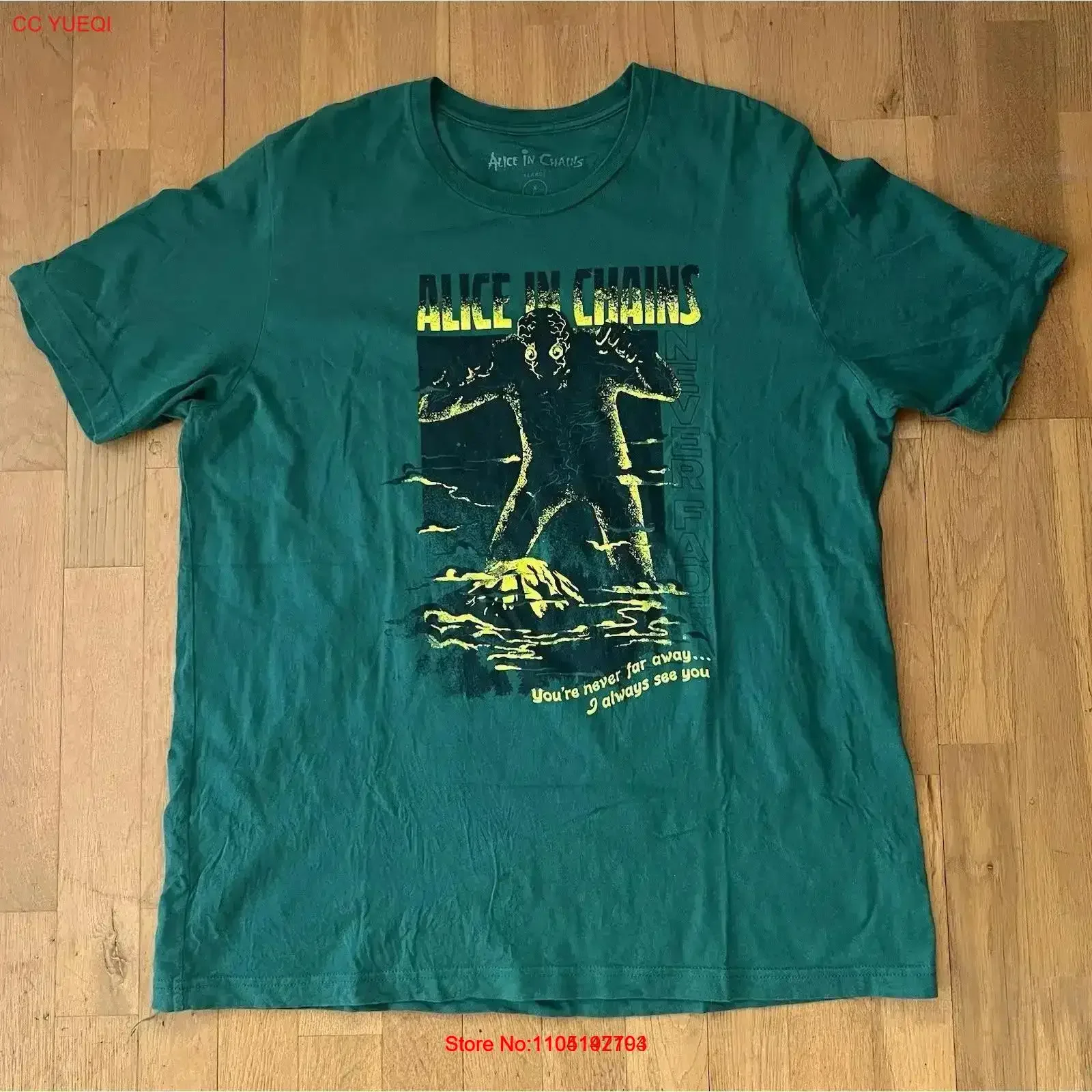 2000s أليس في سلاسل تي شيرت XL لا تتلاشى أبدًا رجل الصندوق الديك الجرونج خمر غسلها الشارع الشهير تنفس خمر قليلا