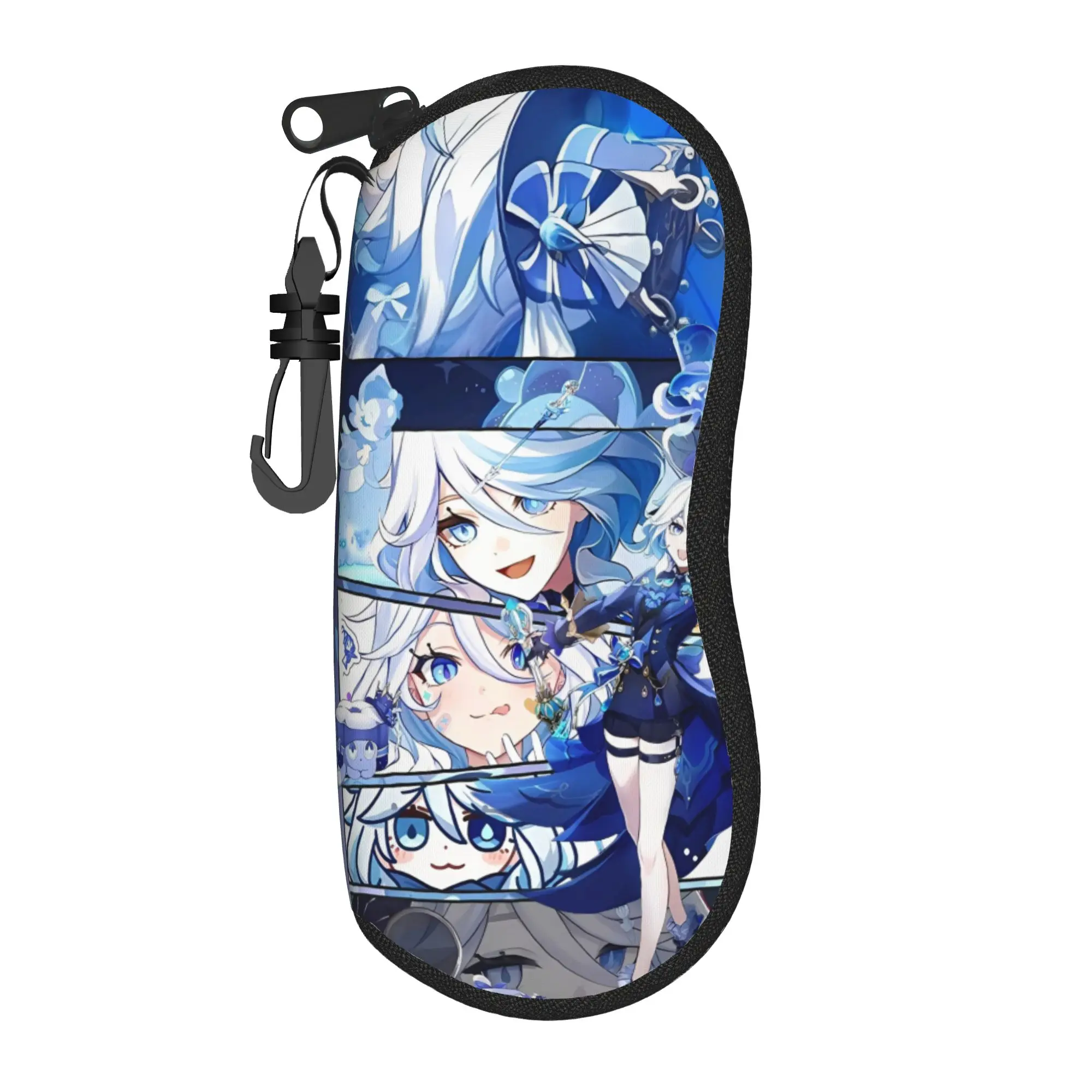 genshin impact game Glasses Case Gifts For Girl Boy  Zipper  Eyewear Storage Box Cute Glasses Box