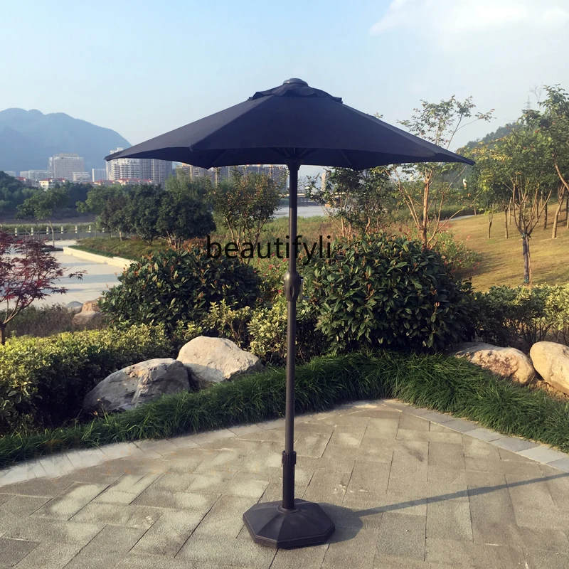 Sunshade Small Umbrella Central-Column Umbrella Sun Umbrella Pole Garden Balcony Outdoor Courtyard Wall Hanging Umbrella