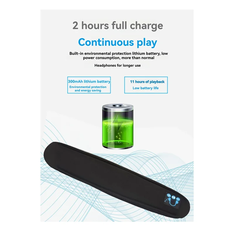 FFYY-Under Pillow Sleep Aid Bluetooth Speaker Portable Bone Conduction Stereo Surround Soundbar Wireless Music Box