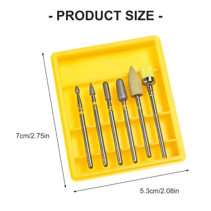 M4YA Tool Electric Manicure Brill Bits Bits Multifurize Pieces Stoping Storage Case armazenamento