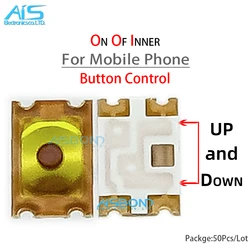 50Pcs/Lot Power On Off Inner Power volume Button Control Switch Tact 1.9*2.8*0.5mm For Smart Mobile Phone 4Pin Micro SMD