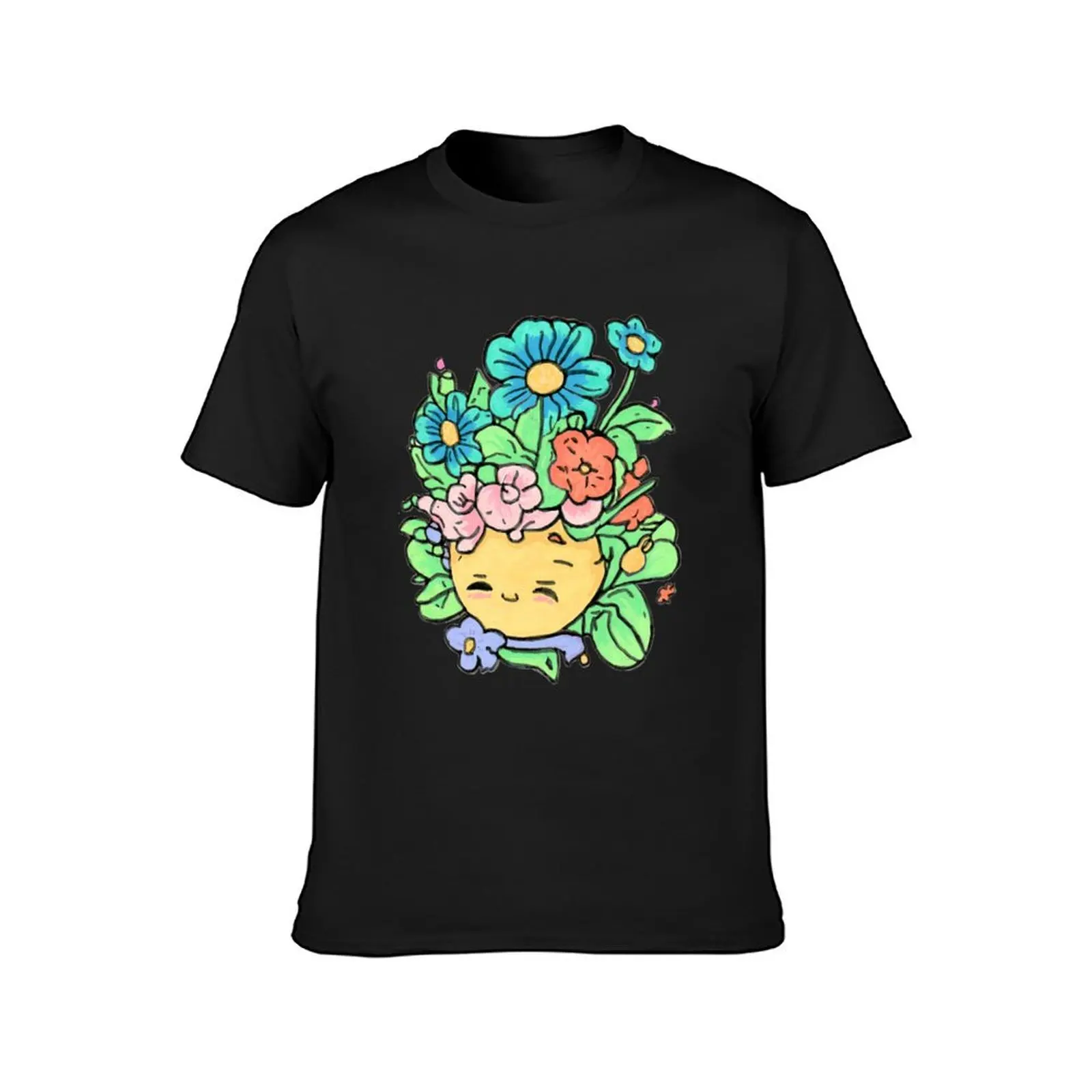 The Happy Potted Plant T-Shirt oversizeds sports fans t shirts for men pack