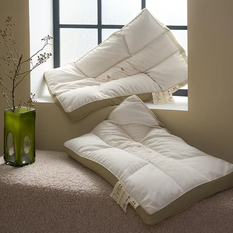 

Comfortable Full Buckwheat Pillow for Adults Sleep Aid Neck Support Hard High Pillow Home Use Soft Pillow Core Single Person