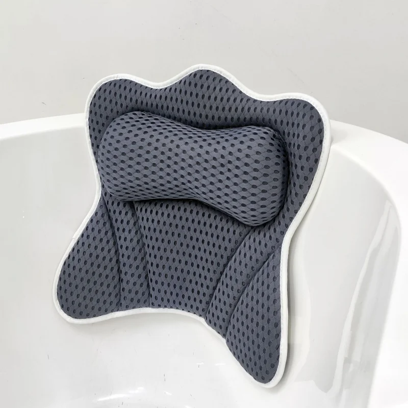

Bathtub pillow with 5D air-mesh for fast drying & soft support. A comfortable neck and back rest for warm SPA baths