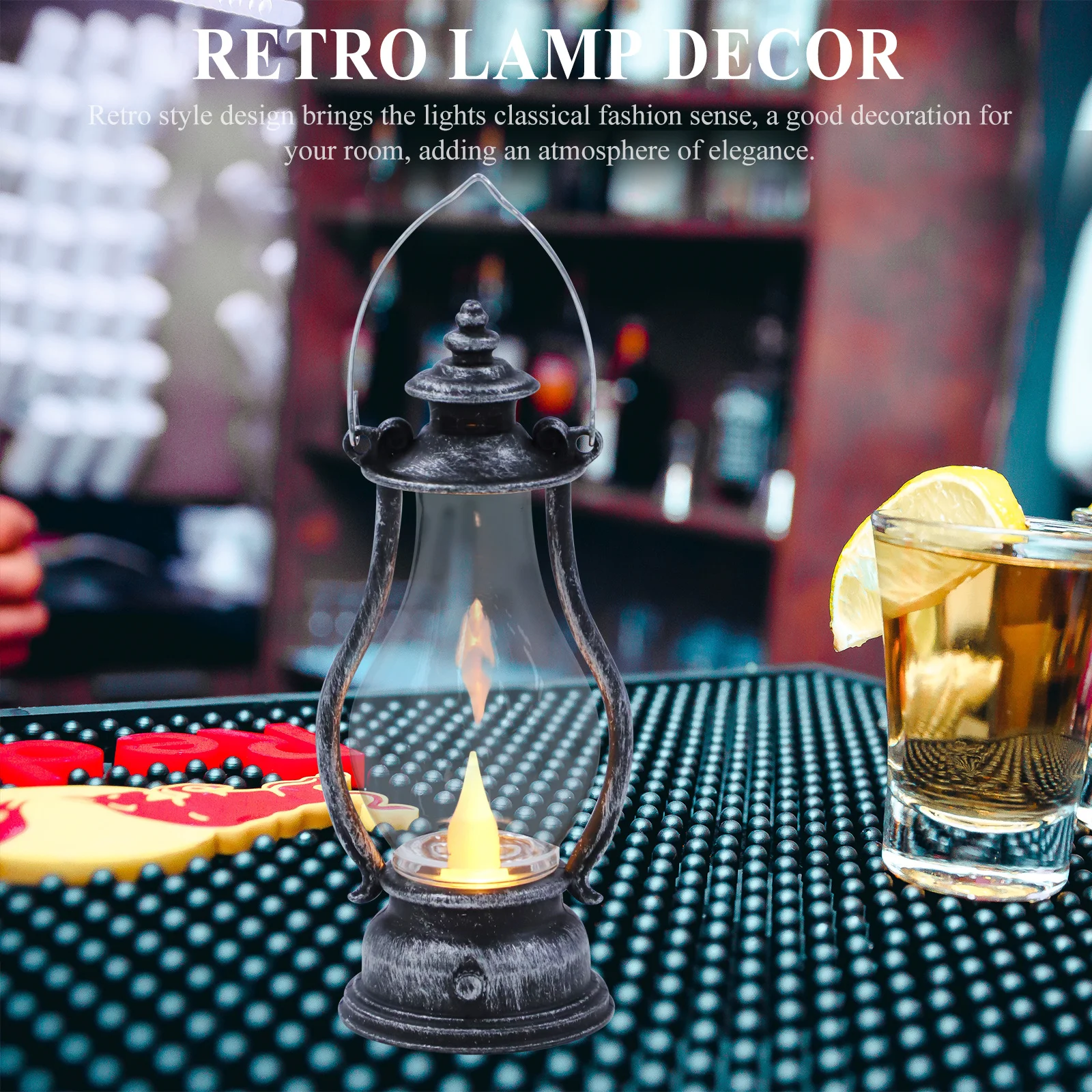 

2Pcs Electronic Lamp Retro Hanging LED Light Decorative Vintage Scene Ornament Hanging Lamp Light