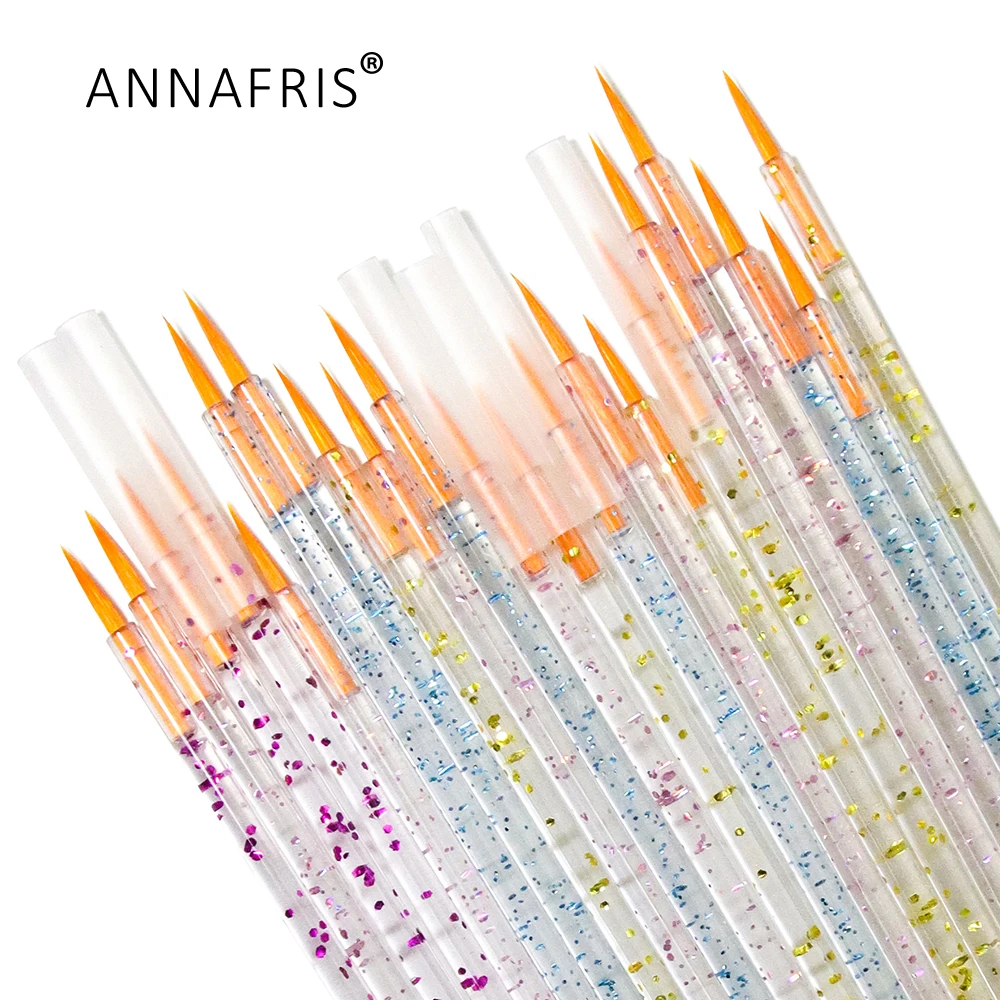 ANNAFRIS 50pcs Eyeliner Brush Cosmetic Eye Brush Repeated Use Eyeshadow Eye Brow Tool Lip eyeliner Brushes DIY Makeup Brush