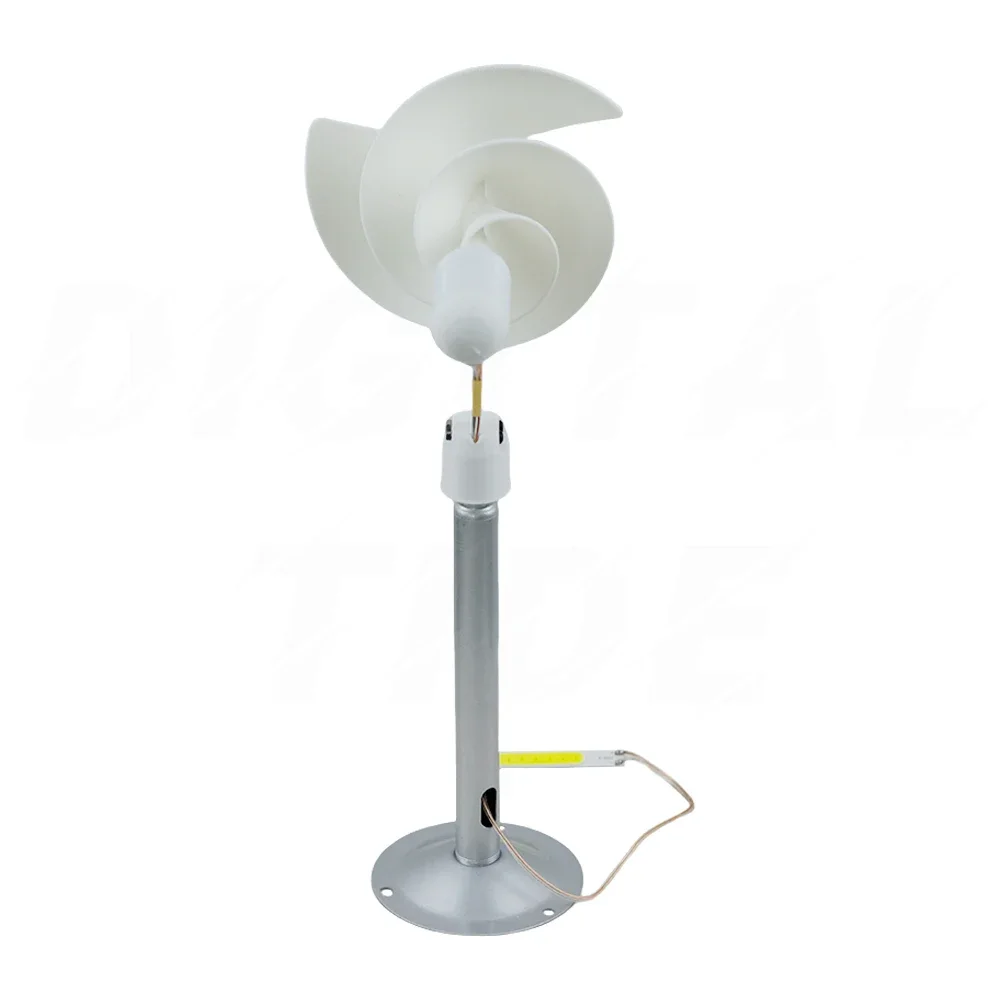 Small wind turbine generator micro spiral Akimi rose shaped model with gentle breeze start-up