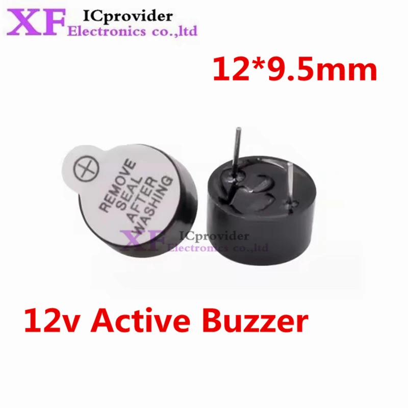 100PCS 12v Active Buzzer Magnetic Long Continous Beep Tone 12*9.5mm Divided