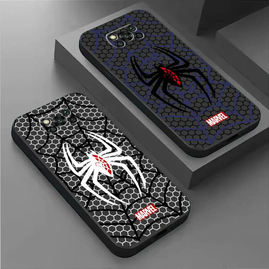 Marvel Spider Man Phone Case for Poco F1 F3 F4GT F5Pro X3 NFC Pro X4Pro5G X4GT X5 Pro5G M3 Pro 5G M4 Pro 5G M5s C40 C50 C51 C61