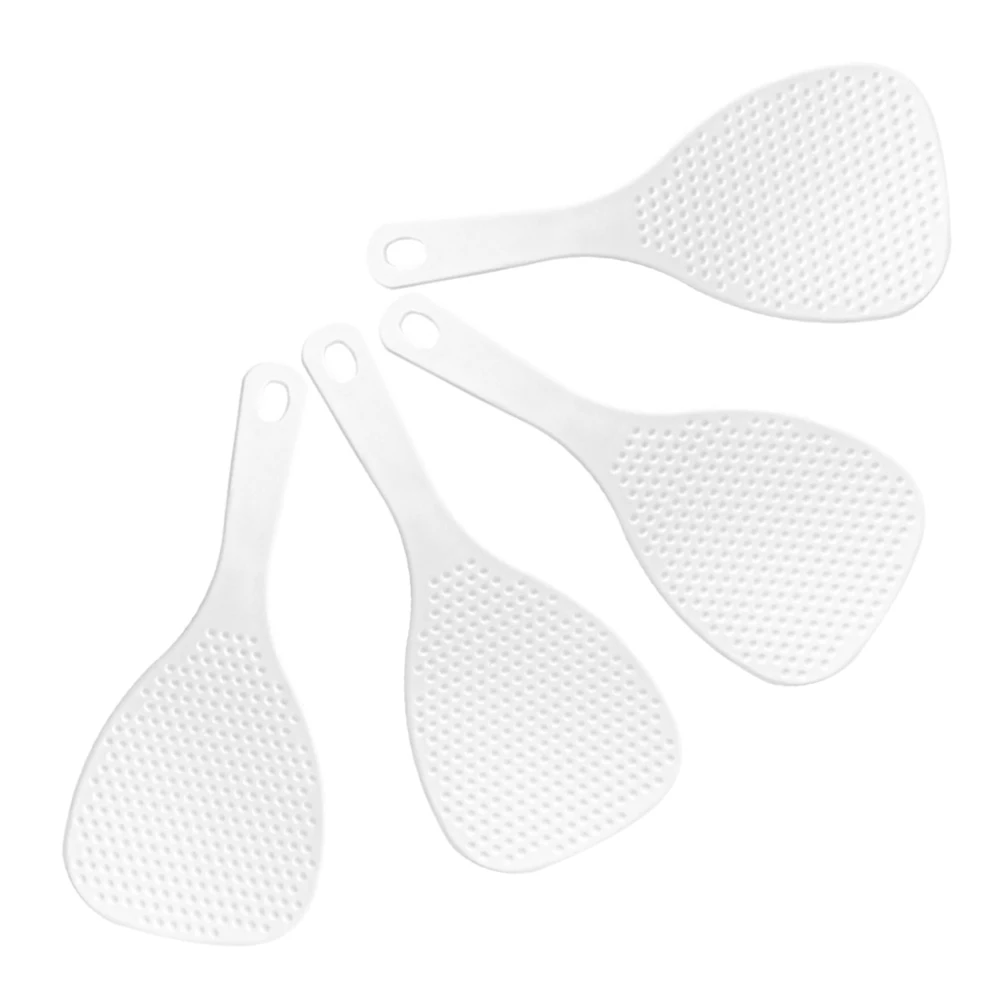 

4Pcs Nonstick Rice Spoon Handle Hanging Design Rice Serving Scoop Kitchen Cooking Utensil