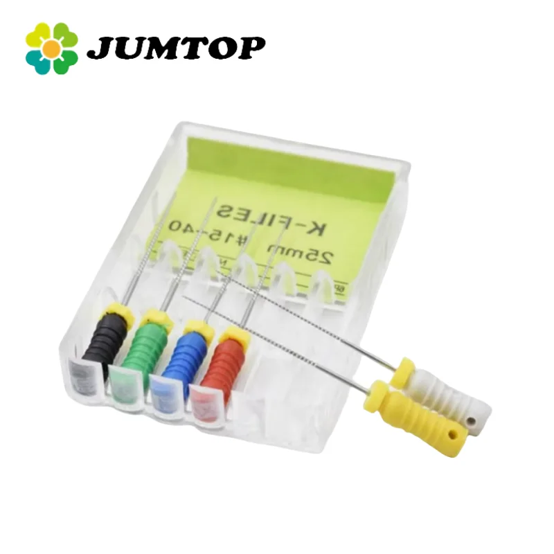 JUMTOP Dental Hand Use K Files Stainless Steel Endodontic File for Root Canal Treatment Dentistry Tools
