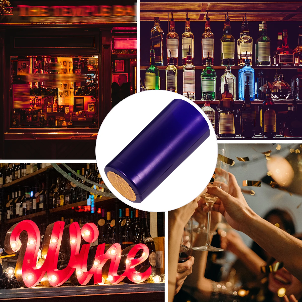 

100 Pcs Heat Shrink Bottle Caps Wraps Cork Shrinkable Bands Plastic Bottles