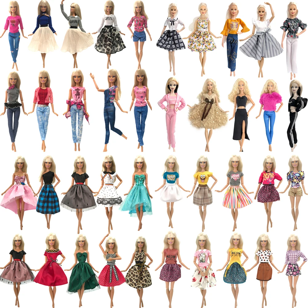 NK 10 Pieces 11.5 Inch Doll Clothes 1/6 Doll Outfits For BJD Doll Accessories Party Skirt Fashion Doll Dress Children Toy JJ