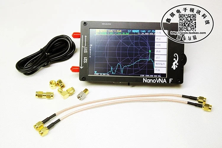 

NanoVNA-F Portable Handheld Vector Network Analyzer SWR Meter 50KHz-1000MHz MF HF VHF Antenna Analyzer + 4.3Inch IPS TFT LCD