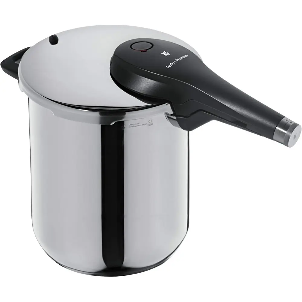 

Perfect Pressure Cooker 8.5 L Premium Polished Stainless Steel 2 Cooking Levels All-in-One Rotary Knob, Dishwasher Safe, Diamete