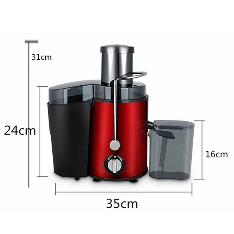 Electric Orange Juicer 400W Screw Cold Press Extractor Filter Free Easy Wash Electric Fruit Juicer Machine Large Caliber 550ML