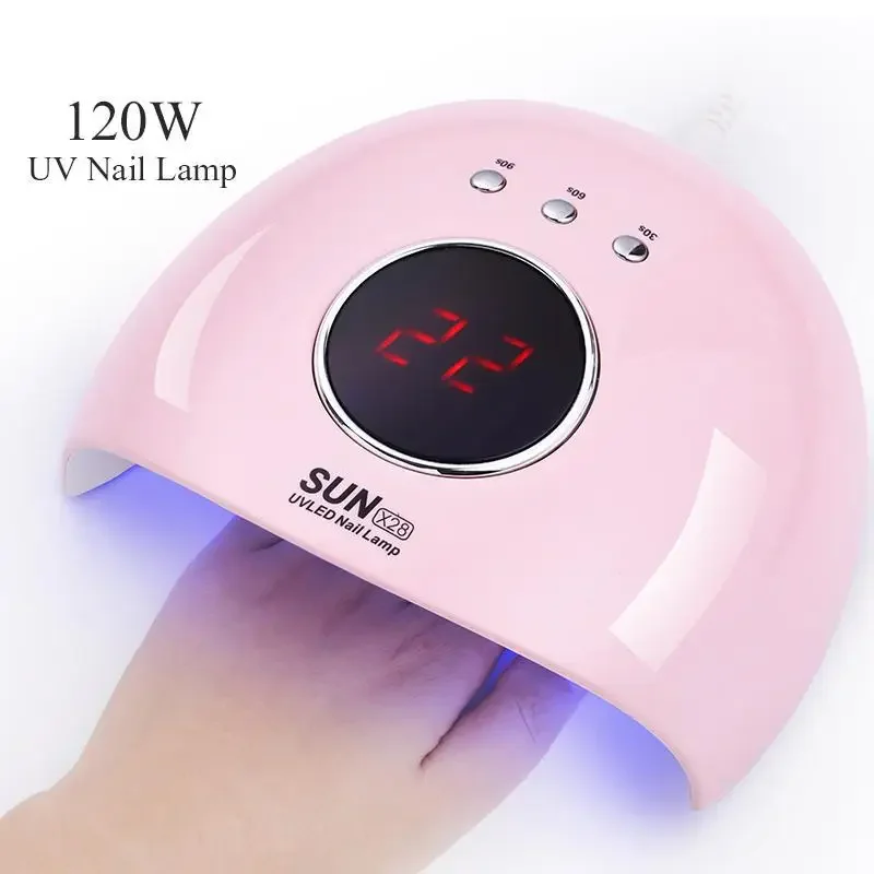 

Mini Uv Lamp 54 120W Nail Double Light Source Professional Drying Art Dryer Trimmer