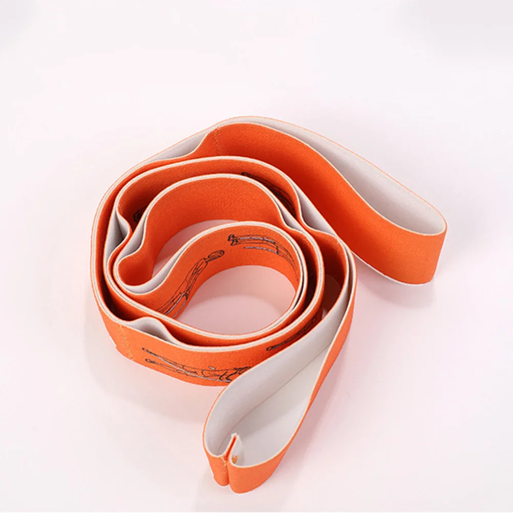 

Yoga Stretching Band Yellow Durable Nylon Portable For Flexibility Training Pilates Physical Therapy Stretch Exercise Fitness