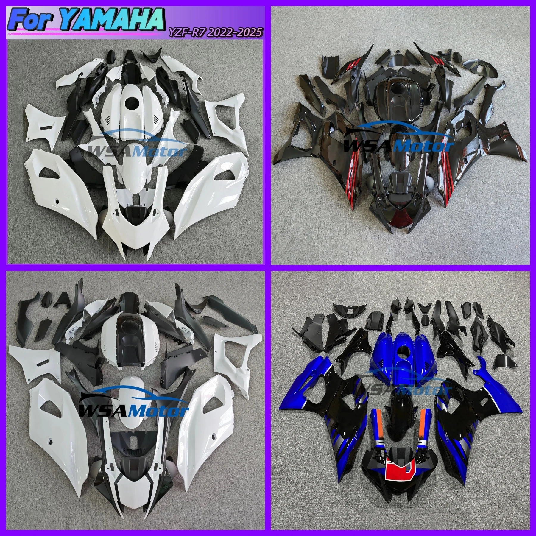 NEW ABS Motorcycle full Fairing Kit fit For Yamaha YFZ-R7 YZF R7 2022 2023 2024 2025 22 23 24 25 Bodywork body kits Fairings kit