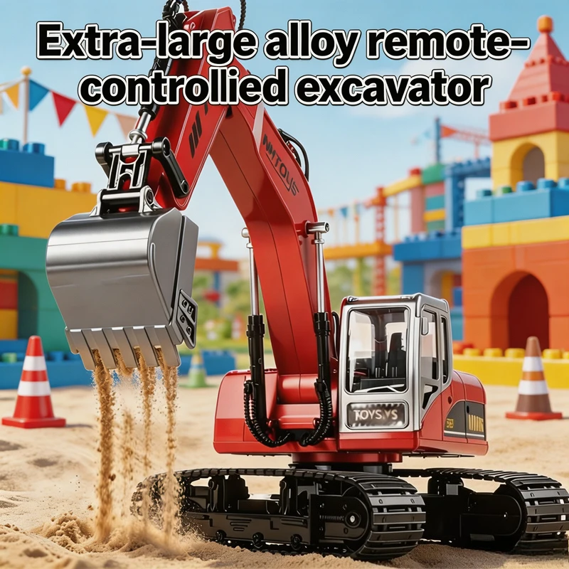 New Arrival Extra Large Alloy Remote Control Excavator Toy Electric Construction Digger Vehicle Engineering Truck Fun Play