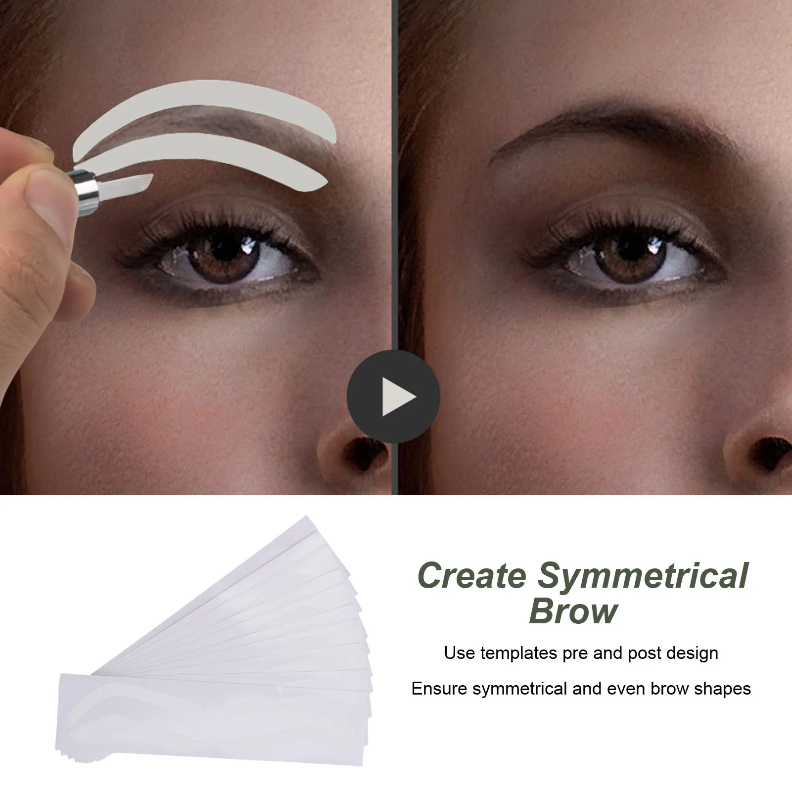 Eyebrow Stickers Stencils Shape Tape Adhesive Eye Brow Stencils Disposable Brow Border Shaping Mapping Tape for Tinting Makeup