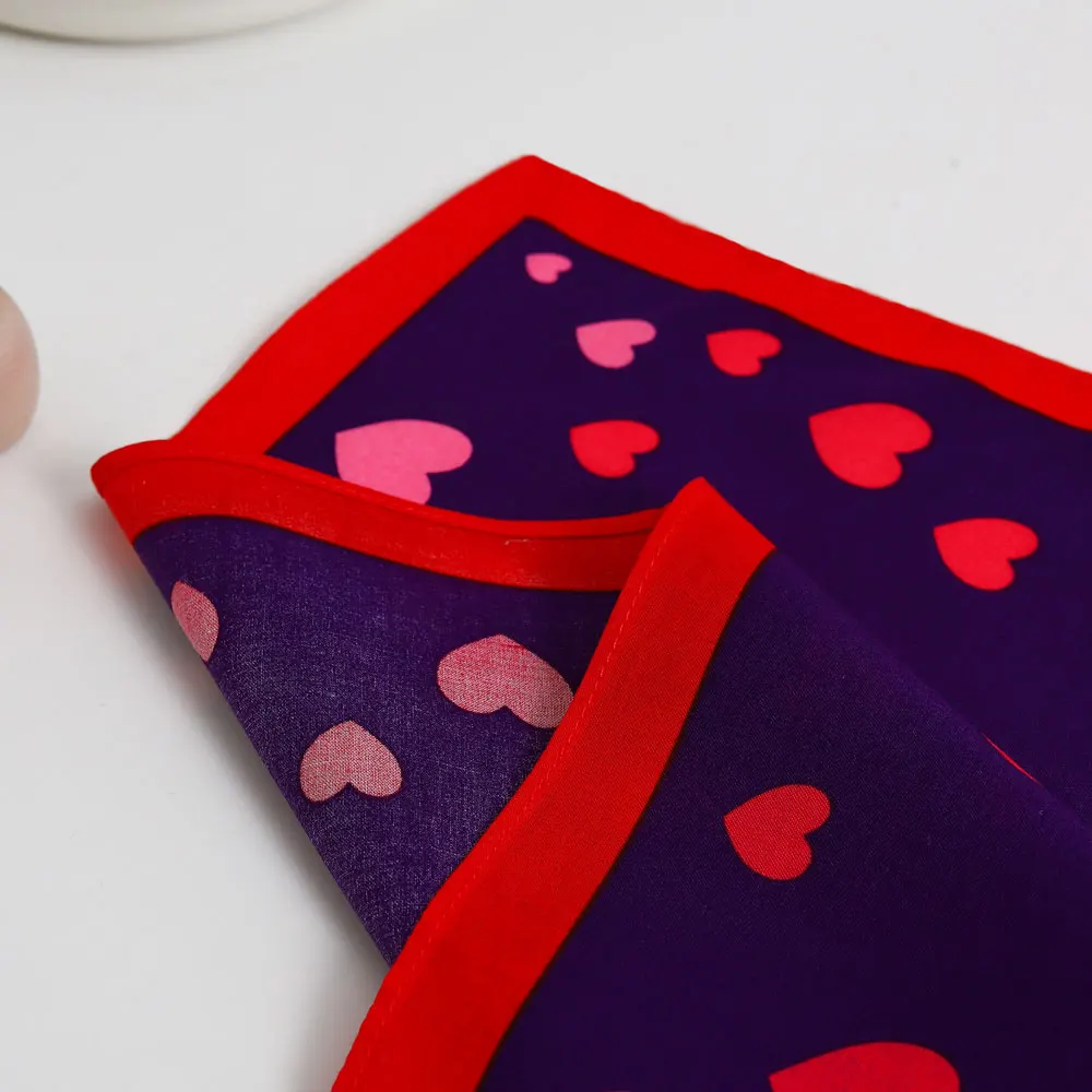 ผู้หญิงผ้าเช็ดหน้าผ้าฝ้าย,Elegant,นุ่มและสบายผ้าเช็ดหน้าผ้าฝ้าย,หัวใจโรแมนติกฤดูกาลงานแต่งงานเจ้าสาวของที่ระลึก FLAP กระเป๋ากางเกงผ้าพันคอ