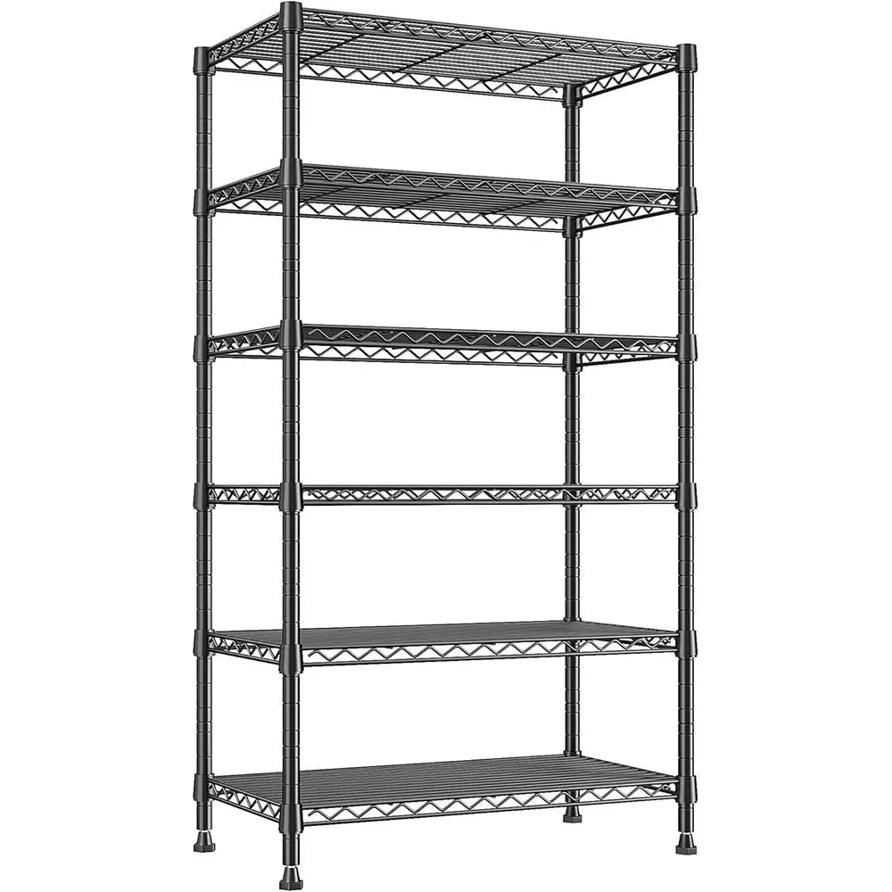 

6-Tier Adjustable Metal Storage Shelves, Heavy Duty Wire Racks for Pantry, Dorm, Kitchen, 13.8x21.5x70.5