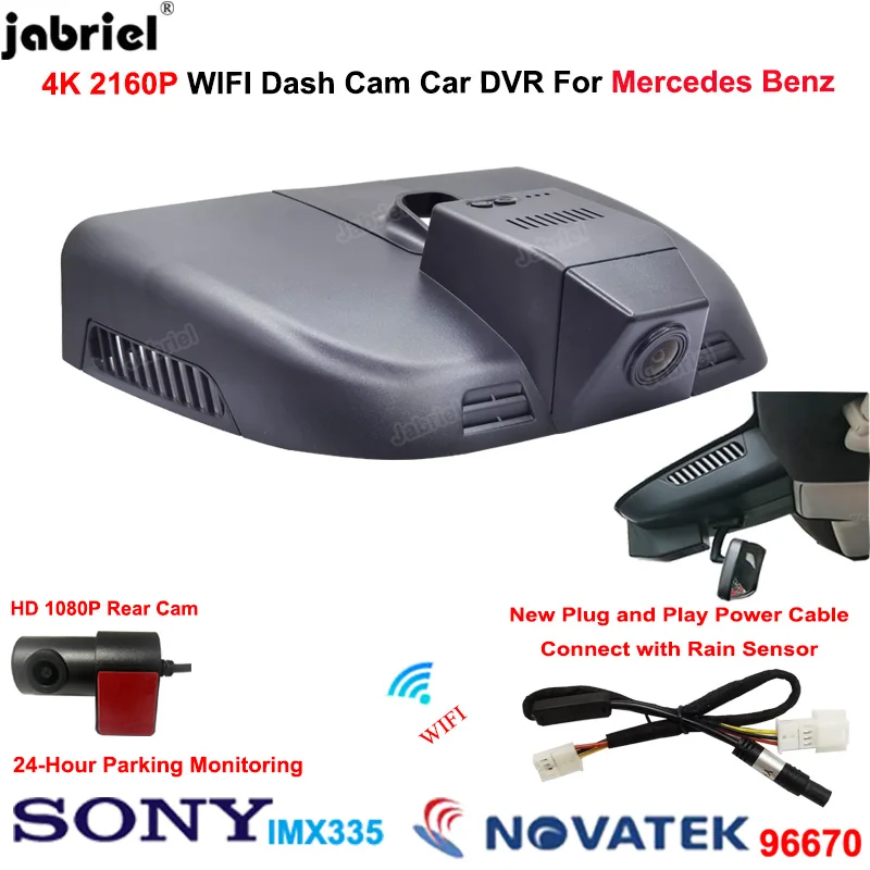 

For Mercedes Benz Vito w447 w639 Vito Tourer Panel Van Mixto 2016 2018 2021 2022 Dash Cam 4K Wifi Car Dvr Dashcam Front and Rear