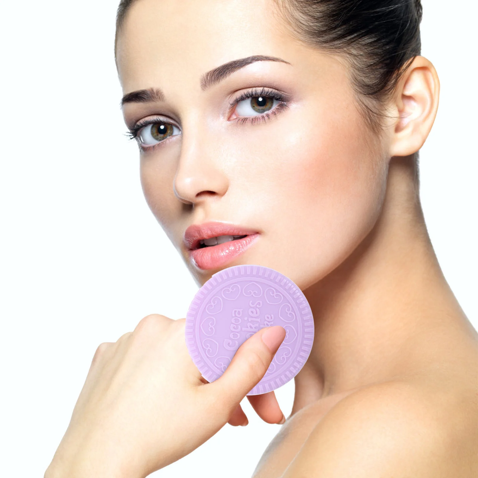 Mini-Kamm-Set für Schokolade, Kekse, tragbar, reisefreundlich, Make-up-Zubehör, kompakter Make-up-Spiegel, tragbar