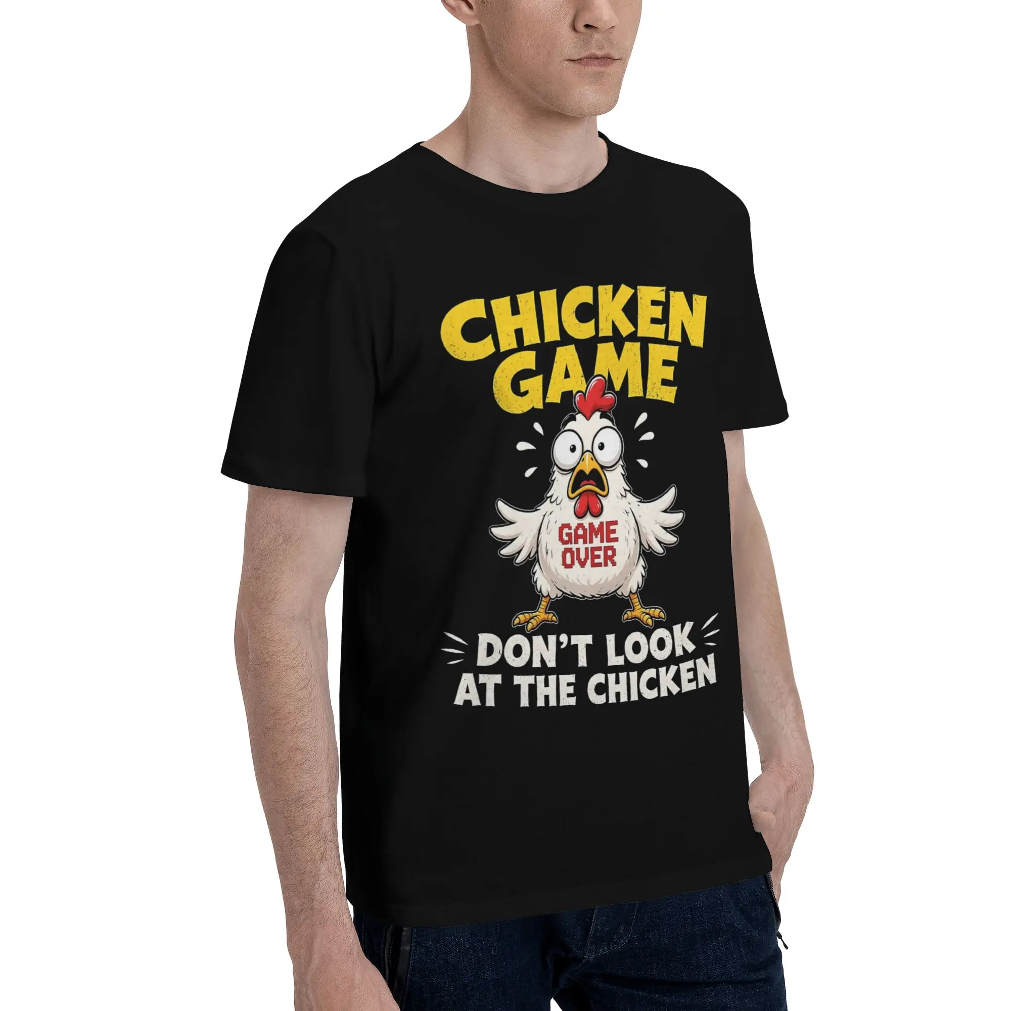 Chicken Game Dont Look At The Chicken Fashion T Shirts for Men Women  Cotton  Tee Shirt Clothing