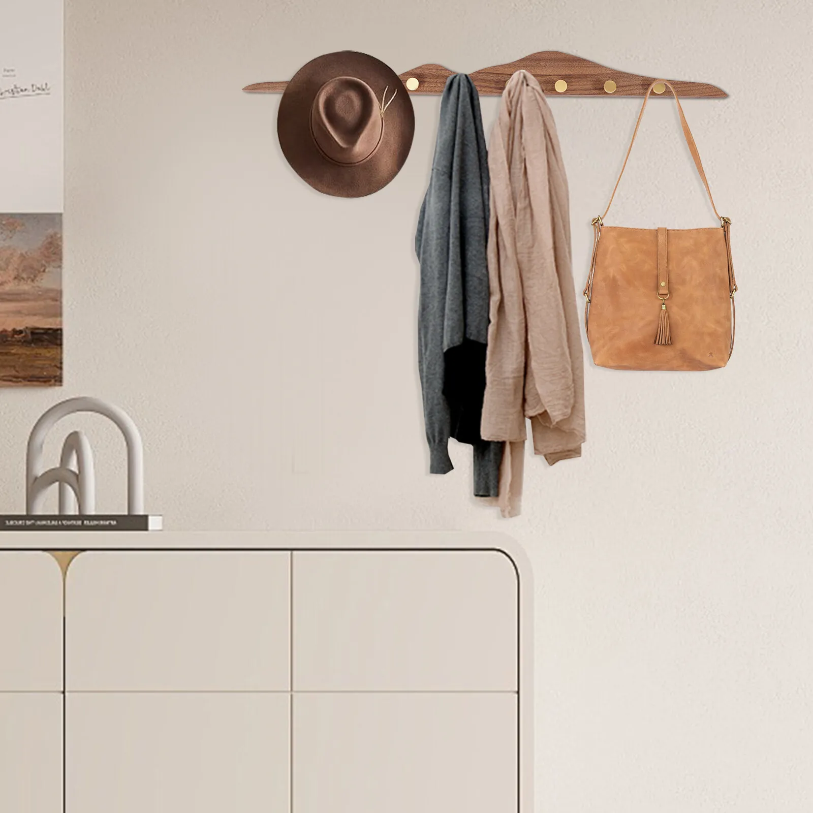 31.5*3.15in Wall-Mounted Hooks Creative Coat Hooks Wall Decoration Hooks For Coat/Key/Bag