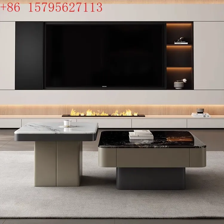 

Yijinchuan итальянский светлый роскошный небольшой журнальный столик для гостиной, бытовой размер, квадратная комбинация, суперкристаллический камень, мрамор