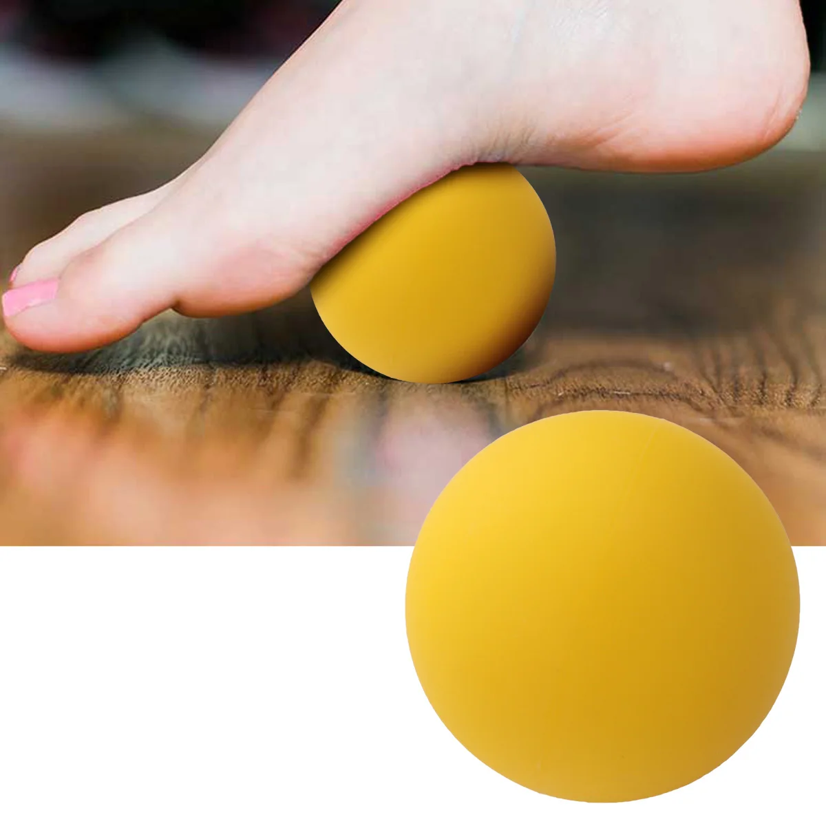 

Массажный мяч для йоги, силиконовый ролик для мышц для спины, шеи, позвоночника, облегчение боли, напряжение, головная боль, миофасциальный релиз, желтый