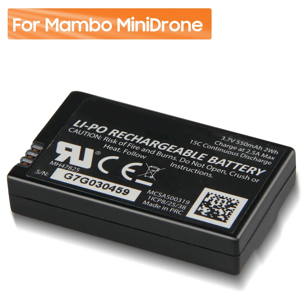 New Replacement Battery For Parrot Mambo MiniDrone Jumping Sumo Rolling Spider Rechargable Battery 550mAh