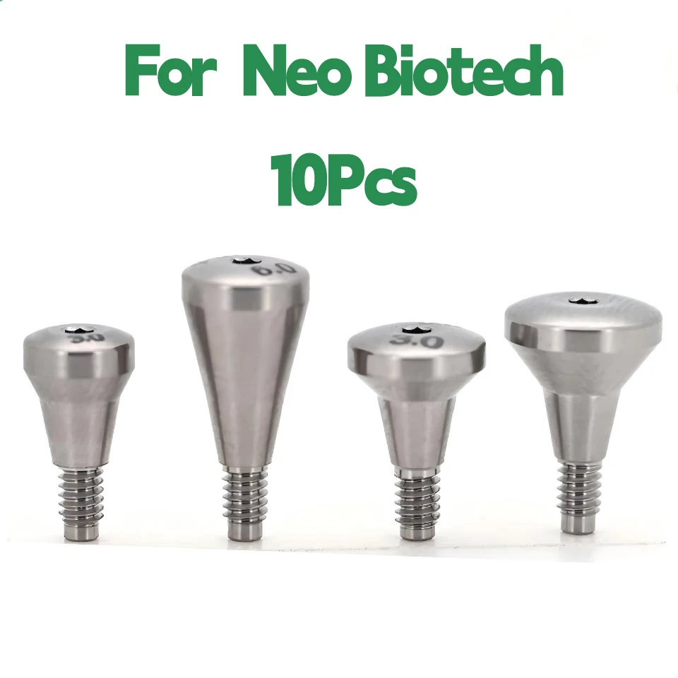 10 Pcs Dental Implant Healing Abutment Compatible with Neo Biotech Prosthetic Accessories Healing Cap Implantology Supplies