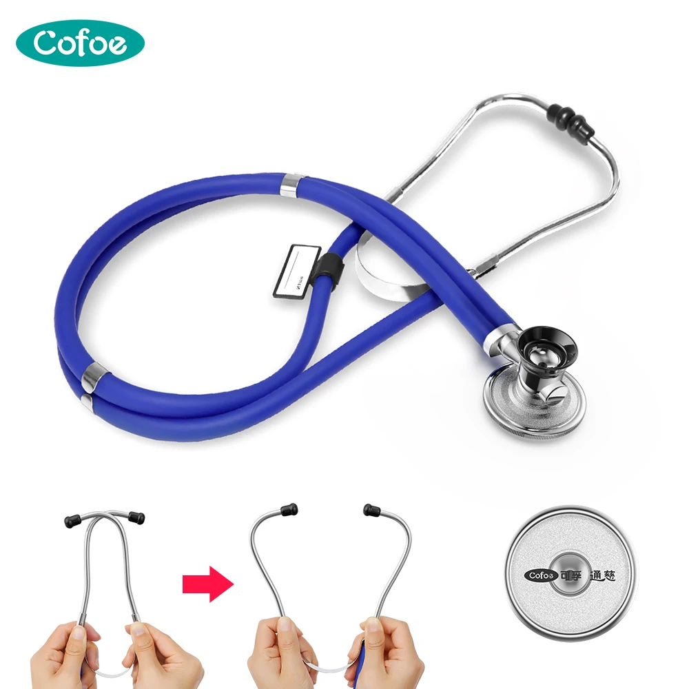 

Cofoe Stethoscope Professional Cardiology Stethoscope Medical Equipment Veterinary Nurse Student Single Tube/Double Tube Device