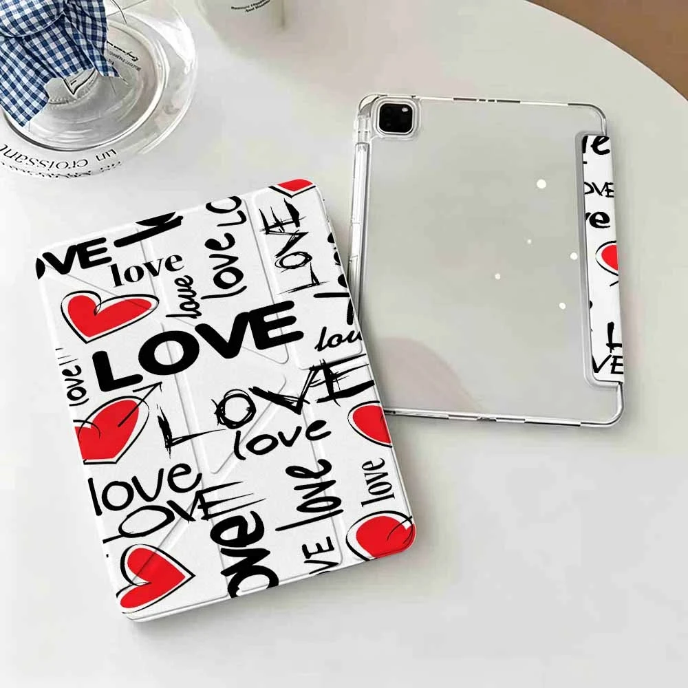 Viral Love Text Print For IPad Mini Air Pro 13 12.9 11 10.9 10.5 10.2 9.7 8.3 7.9 inch 5 6 7 8 th Pen Slot Tablet Case