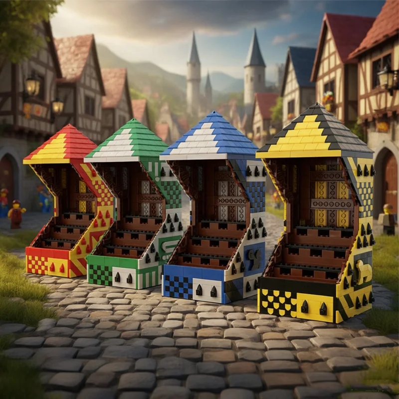 742 STUKS Star Battle HP House Stand MOC Aanpasbare Modulaire Bouwblok Technologie Kinderen Eenvoudige Creatieve DIY Vakantie Speelgoed Cadeaus