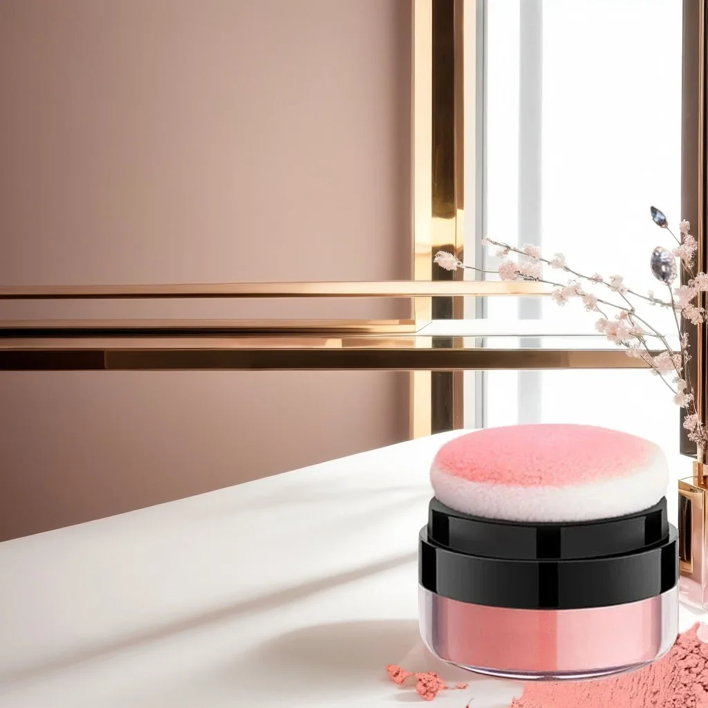 파우더 블러셔 머쉬룸 헤드 에어 쿠션 - 하이 글로스 소프트 미스트 치크 루즈 & 페이스 컨투어 메이크업