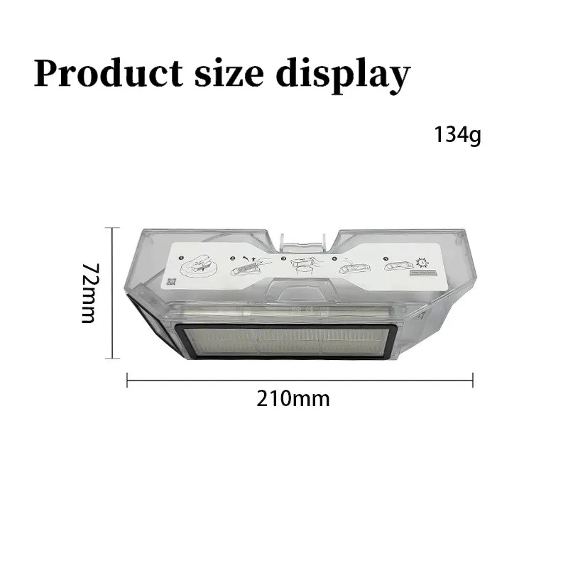 Original For Roborock P10pro Robot Dust Box With Hepa Filters Vacuum Cleaner Replacement Parts Cleaning Garbage Dust Bin Box