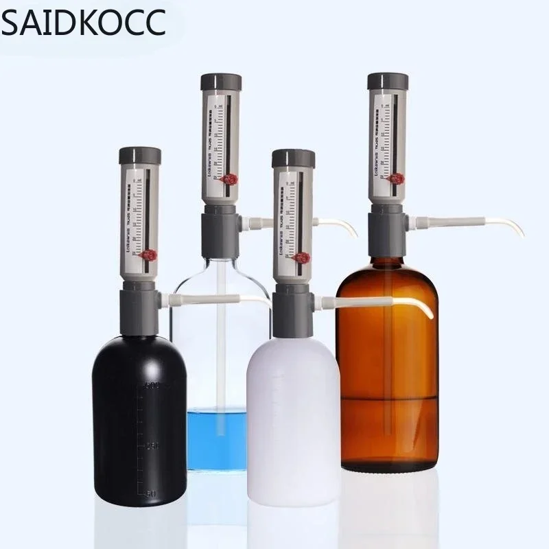 

SAIDKOCC Лабораторный диспенсер для пластиковых бутылок Экономичный диспенсер с рукавом Регулируемый дозатор жидкости Полуавтоматический дозатор жидкости