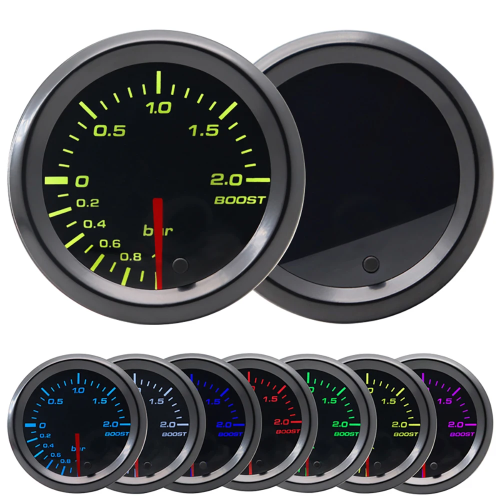 2,52mm LED Getönte 7-Farben-Serie: Boost/Wassertemperatur/Öltemperatur/Öldruck/Voltmeter/Luft-Kraftstoff-Verhältnis/EGT/Drehzahlmesser für Fahrzeuge – Detail 7