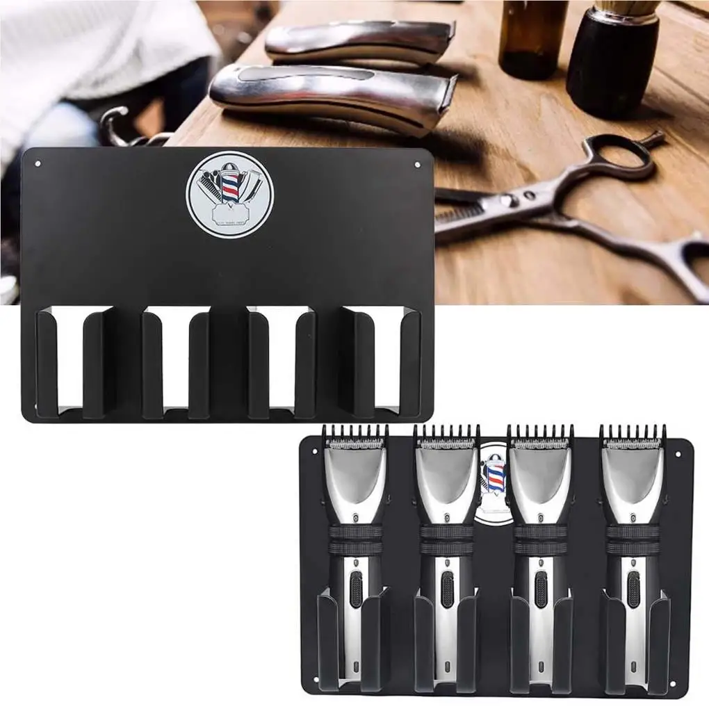 Multi-functional Electric Hair Clipper Storage Rack Wall-Mounted Trimmer Holder Stand Trimming Tool Hanging Shelf