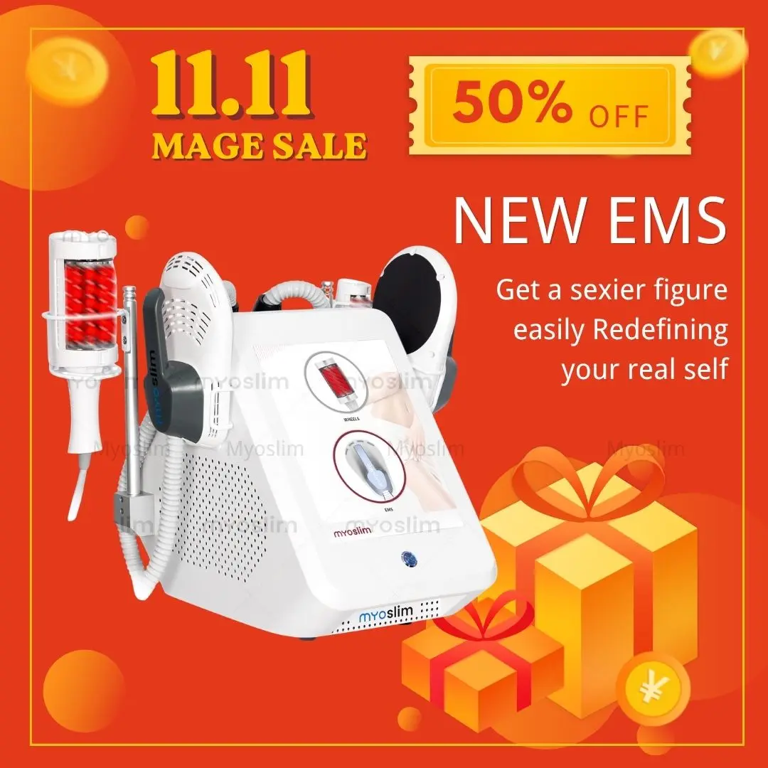 EMS RF 6500W 2 in 1 Body Sculpting Machine Electromagnetic Roller Massage Slimming Contouring Muscle Toning Salon Spa Home Use