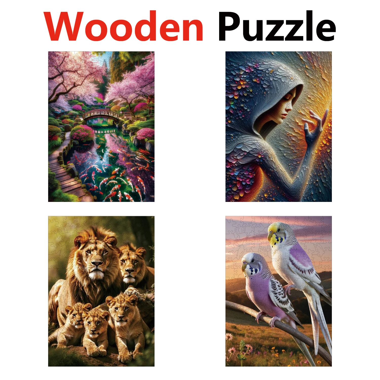

Flower Beauty Lion Parrot Animal Puzzles High Quality Jigsaw Puzzle Wooden Puzzle Best Christmas Gift