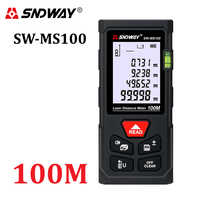 SNDWAY laser distance meter 40M 60M 80M 100M rangefinder trena laser tape range finder build measure device ruler test tool