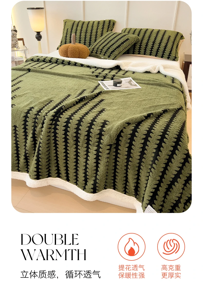 Warm Flannel Autumn Winter Blanket Super Soft Fluffy Queen Blanket Single Double Cozy Skin-friendly Multifunctional Nap Blanket